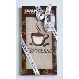 Bavlnená utierka Darčekové balenie, Espresso, 50 x 70 cm