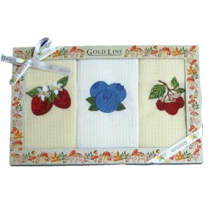 bavlnené utierky Darčekové balenie, Lesné jahody, súprava 3 ks, 50 x 70 cm