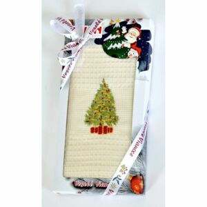 Bavlnená utierka Darčekové balenie, Vianočný stromček, 50 x 70 cm