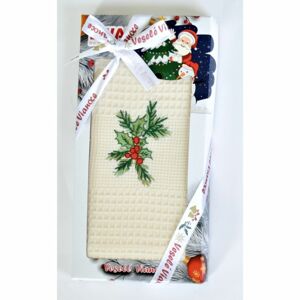 Bavlnená utierka Darčekové balenie, Vianoční cezmína, 50 x 70 cm
