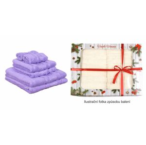 Darčekové balenie, Komplet uterákov podľa vlastného výberu Bambus Line, fialové 30 x 50cm