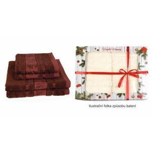 Darčekové balenie, Komplet uterákov podľa vlastného výberu Bambus Line, hnedé 30 x 50cm