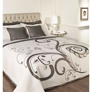 Forbyt Prikrývka na posteľ, Dominic, čiernostrieborný 140 x 220 cm