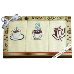 Bavlnené uteráky Darčekové balenie, hrnčeky na kávu, sada 3, 50 x 70 cm