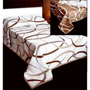 Forbyt Prikrývka na posteľ, May, béžový, hnedobéžová 240 x 260 cm