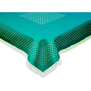 Forbyt, Obrus, ​​bavlnený Exclusive s čipkou, zelený 100 x100 cm