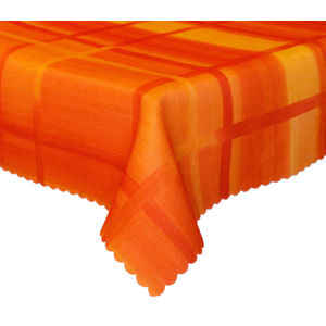 Forbyt, Obrus ​​s nešpinivou úpravou Mriežka, oranžový 50 x 100 cm