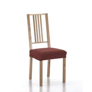 Poťah elastický na sedák stoličky, SADA komplet 2 ks, tehlový