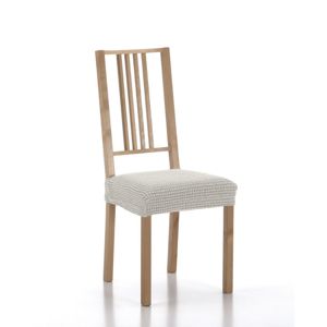 Poťah elastický na sedák stoličky, SADA komplet 2 ks, ecru