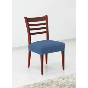 Poťah elastický na sedák stoličky, komplet 2 ks Denia, modrý