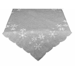 obrus Vianočný, Snehové vločky, šedý 35 x 35 cm