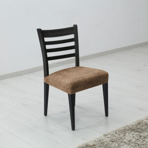 Poťah elastický na sedák stoličky, komplet 2 ks Estivella odolný proti škvrnám, béžový
