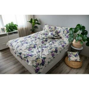 Súprava 1+1+1 posteľnej bavlneného obliečky, Violeta 140 x 200 cm +70 x 90 cm + 40 x 40 cm