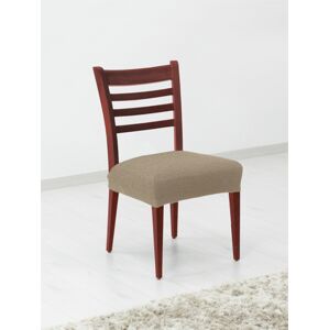 Poťah elastický na sedák stoličky, komplet 2 ks Denia, orieškový